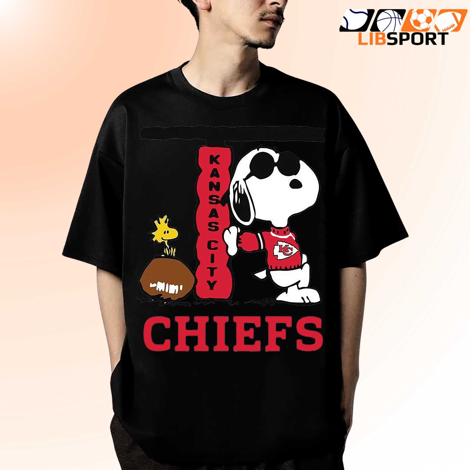 Snoopy Kansas City Chiefs T Shirt, Funny Football Fan Tee, Unisex Nfl Game Day Gift